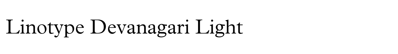 Linotype Devanagari Light